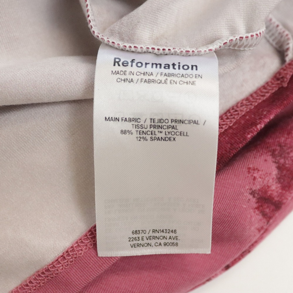 NWT Reformation Elise Knit Dress Hothouse Rose Pink Floral Medium - Picture 8 of 9